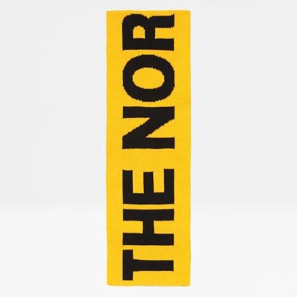 The North Face Yellow Logo Scarf - New with Tags, Stylish & Warm - Picture 4 of 6